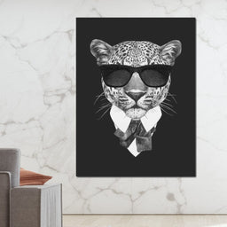 Dressed Up Leopard - NicheCanvas