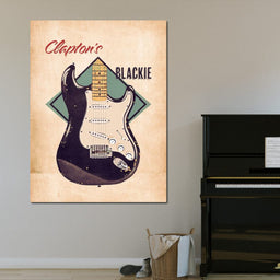 Eric Clapton's Blackie Guitar Retro - Abraham Szomor - NicheCanvas