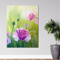 Purple Poppies - NicheCanvas