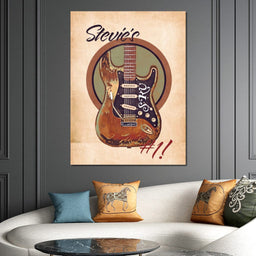 Stevie Ray Vaughan's Guitar Retro - Abraham Szomor - NicheCanvas