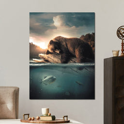 Floating Bear - Zenzdesign - NicheCanvas