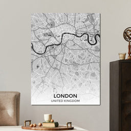 Map of London, UK - NicheCanvas