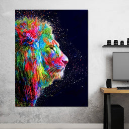 Colored Lion - Milos Karanovic - NicheCanvas
