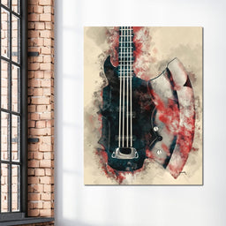 The Demon's Axe Bass Guitar - Abraham Szomor - NicheCanvas