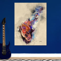 Flea's Bass Guitar - Abraham Szomor - NicheCanvas
