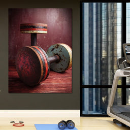 Rusty Dumbbells - NicheCanvas