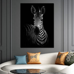 Black and White Zebra - NicheCanvas