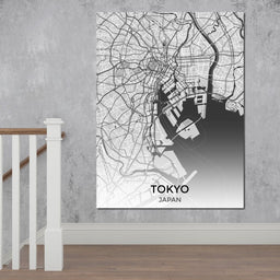 Map of Tokyo, Japan - NicheCanvas
