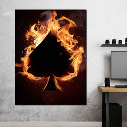 Spade on Fire - NicheCanvas