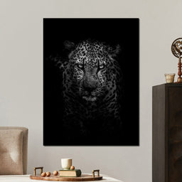 Leopard Black & White - Johanjjf - NicheCanvas