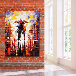 Enamoured Under The Umbrella - NicheCanvas