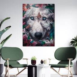 Floral Wolf - Zenzdesign - NicheCanvas