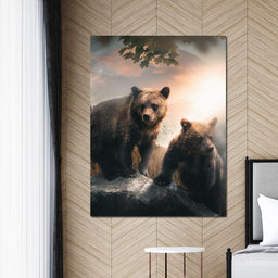 Sunset Bears - Zenzdesign - NicheCanvas