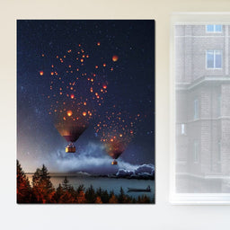 Hot Air Balloon Light - Natacha Einat - NicheCanvas