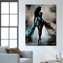 Female Portrait Paint Splash 040 - Johanjjf - NicheCanvas