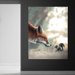 Fox Meets Squirrel - Zenzdesign - NicheCanvas