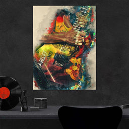 Kirk Hammett's Electric Guitar - Abraham Szomor - NicheCanvas