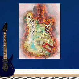 Jimi Hendrix's Guitar - Abraham Szomor - NicheCanvas