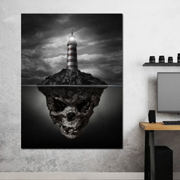 Skull Lighthouse - NicheCanvas