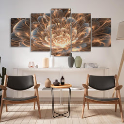 Golden Rays Fractal Flower