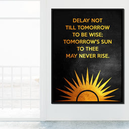 Delay Not Wisdom - ABConcepts - NicheCanvas