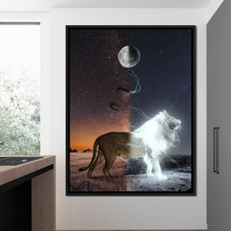 Lion Lune - Natacha Einat - NicheCanvas