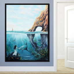 Swimming with the Shark - NicheCanvas