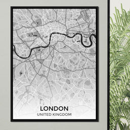 Map of London, UK - NicheCanvas