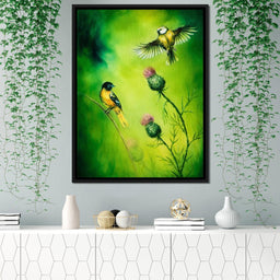 Emerald Songbirds - NicheCanvas