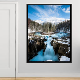 Snowy Sunwapta Falls - Lucas Moore - NicheCanvas