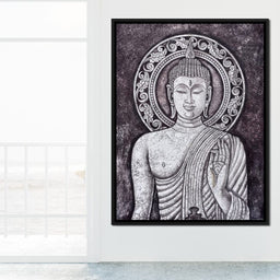 Grey Stone Buddha - NicheCanvas