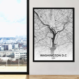 Map of Washington, USA - NicheCanvas