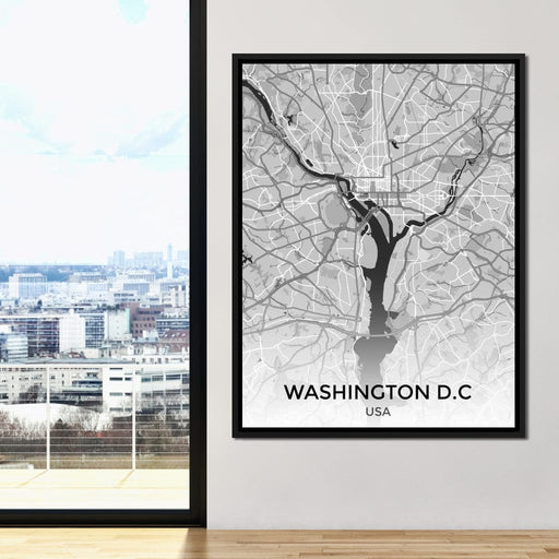 Map of Washington, USA Canvas Print