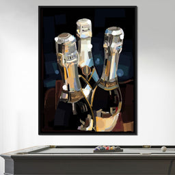 Champagne Bottles - NicheCanvas