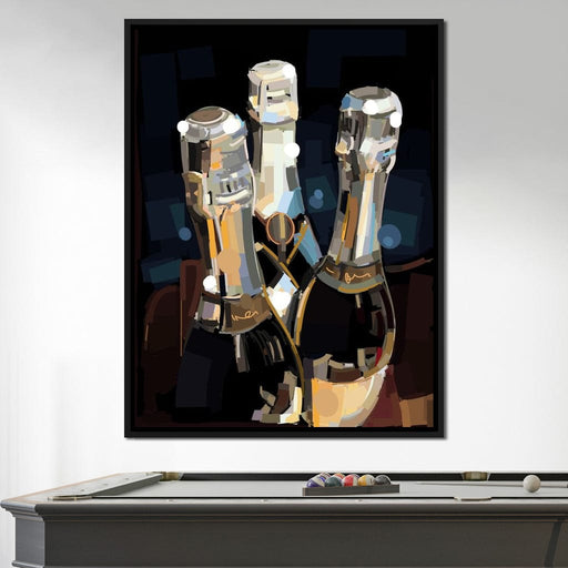 Champagne Bottles Canvas Print