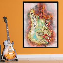 Jimi Hendrix's Guitar - Abraham Szomor - NicheCanvas