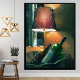A couple of wine bottles - NicheCanvas