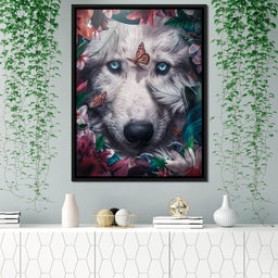 Floral Wolf - Zenzdesign - NicheCanvas