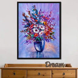 Multicolored Flowers Bouquet - NicheCanvas