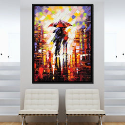 Enamoured Under The Umbrella - NicheCanvas
