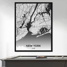 Map of New York City, USA - NicheCanvas