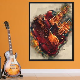 Jimmy Page's Electric Guitar - Abraham Szomor - NicheCanvas