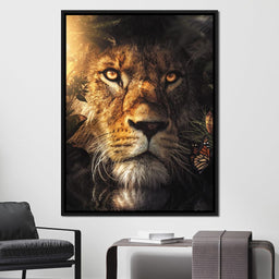 Lion Hiding - Zenzdesign - NicheCanvas