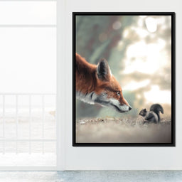 Fox Meets Squirrel - Zenzdesign - NicheCanvas