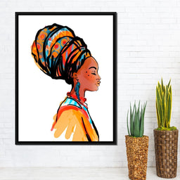African Woman Turban - NicheCanvas