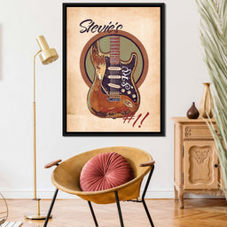 Stevie Ray Vaughan's Guitar Retro - Abraham Szomor - NicheCanvas