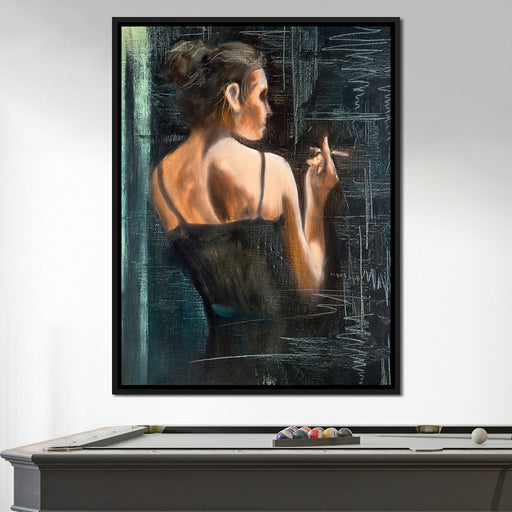 Smoking Woman Canvas Print