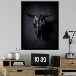 Black Bull Skull - NicheCanvas