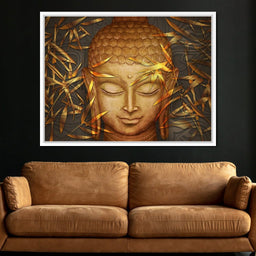 Smiling Golden Buddha - NicheCanvas