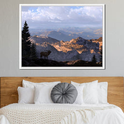 Elk by the Mountains - NicheCanvas
